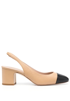 Scarosso Miranda 65mm leather pumps - Neutrals