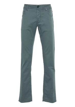 Jacob Cohën logo-patch trousers - Green