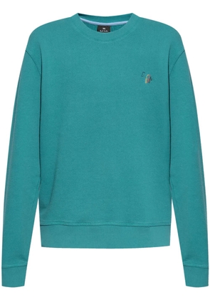 PS Paul Smith logo-embroidered organic-cotton sweatshirt - Blue