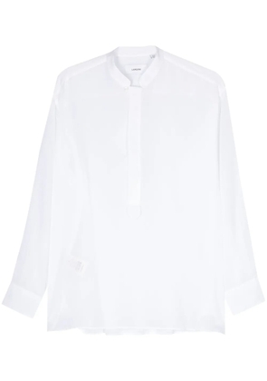 Lardini semi-sheer cotton shirt - White