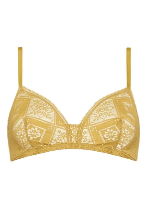 ERES mosaic wireless triangle bra - Yellow