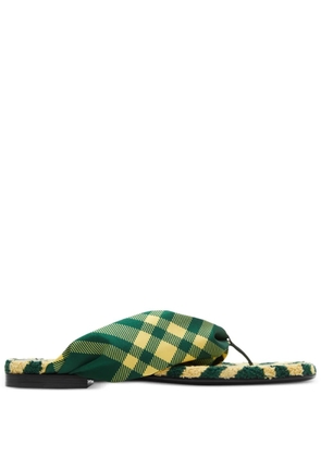 Burberry Check Pool flat slides - Green