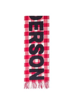 JW Anderson checked scarf - Red