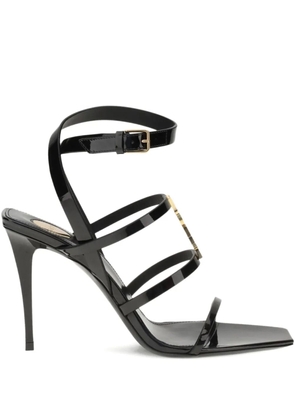 Saint Laurent 90mm Cassandra logo-plaque sandals - Black
