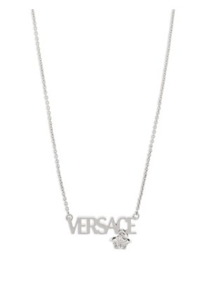 Versace logo-lettering necklace - Silver