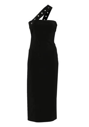 Patrizia Pepe eyelet-detail midi dress - Black