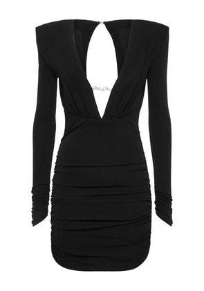 Philipp Plein plunging V-neck mini dress - Black