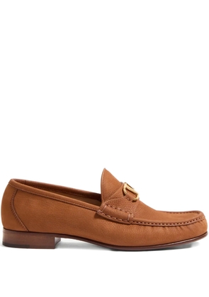 Valentino Garavani VLogo Signature suede loafers - Brown