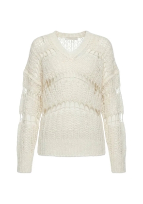 Fabiana Filippi V-neck open knit sweater - Neutrals