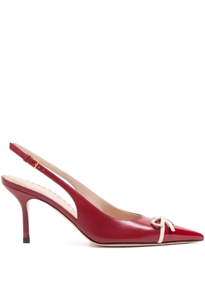 Valentino Garavani Bepointy VLogo slingback pumps - Red
