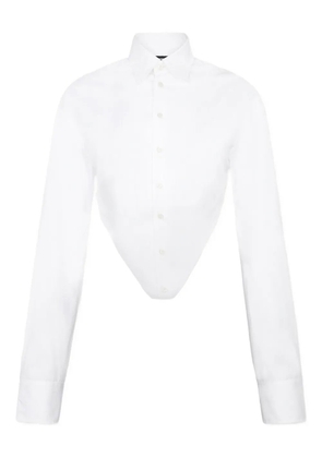DSQUARED2 polo-collar long-sleeve shirt - White