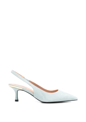 Love Moschino slingback leather pumps - Blue