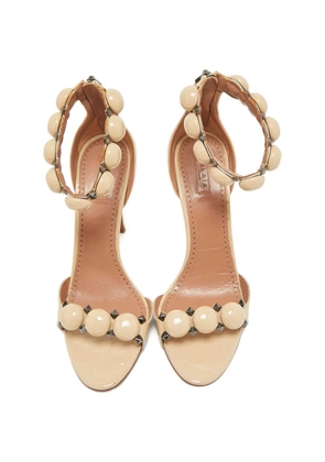 Alaïa Pre-Owned Bombe beaded sandals - Neutrals