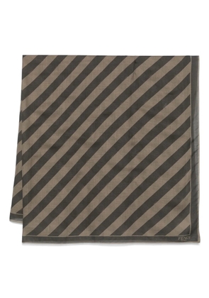 FENDI striped scarf - Brown