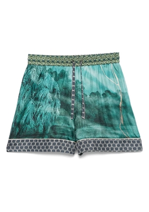 Pierre-Louis Mascia silk shorts - Green