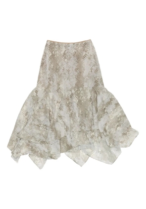 Bimba y Lola snake-print pleated skirt - Neutrals