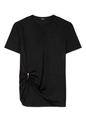 Versace safety-pin draped T-shirt - Black