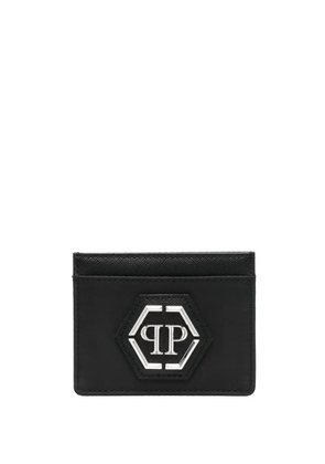 Philipp Plein Hexagon-plaque cardholder - Black