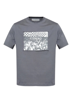 Iceberg graphic-print patch T-shirt - Grey