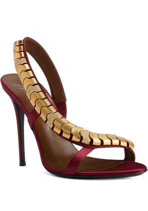 Giuseppe Zanotti 105mm rhinestone-embellished heeled sandals - Red