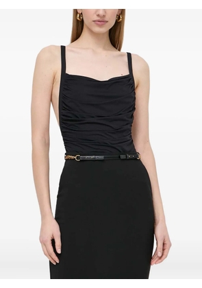 Patrizia Pepe ruched strap top - Black