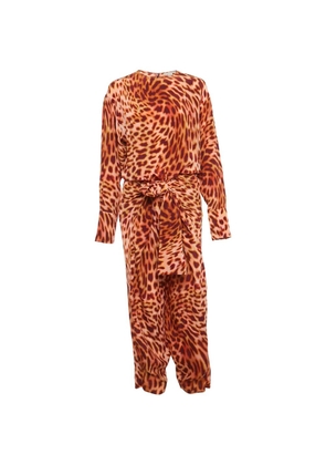 Stella McCartney Pre-Owned leopard-print tie-up jumpsuit - Orange