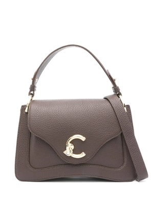 Coccinelle small C-me top-handle cross-body bag - Brown
