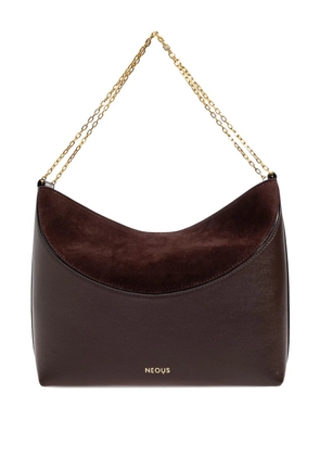 NEOUS Pavo suede chain-strap tote bag - Brown