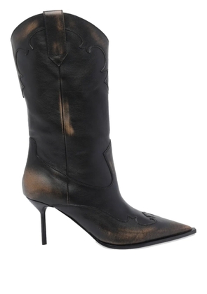 Paris Texas 70mm Lidia western-design pointed boots - Black