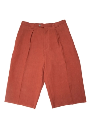 Enfants Riches Déprimés pleated frayed shorts - Red