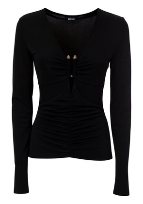 Just Cavalli cut-out detailing top - Black