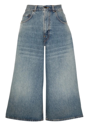 Haikure knee-length denim shorts - Blue