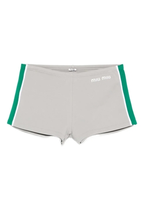 Miu Miu trim detail shorts - Grey