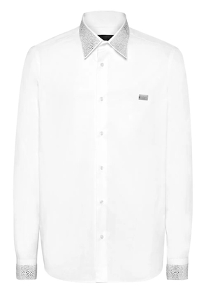 Philipp Plein crystal-embellished shirt - White