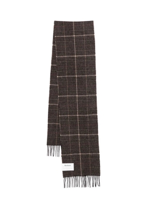 Barbour checked fringed scarf - Brown