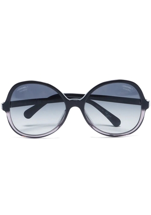 CHANEL Pre-Owned 2010 round-frame sunglasses - Black