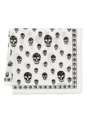 Alexander McQueen Classic Skull scarf - White