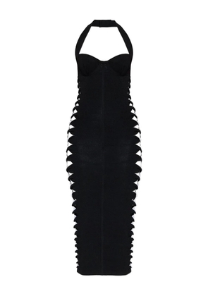 Balmain cut out-detailed midi dress - Black