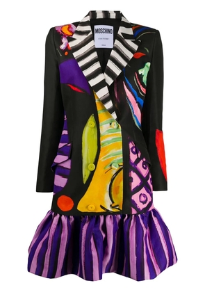Moschino painted-print blazer-style dress - Black