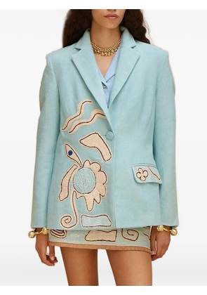 ALEMAIS Azar embroidered blazer - Blue