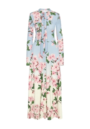 Oscar de la Renta Cherry Blossom ombré dress - Blue