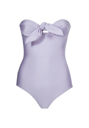 Taller Marmo knot-bandeau swimsuit - Purple