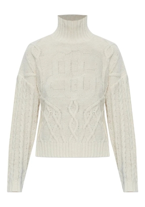 MUNTHE cable-knit turtleneck sweater - Neutrals