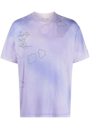 OBJECTS IV LIFE graphic-print faded T-shirt - Purple