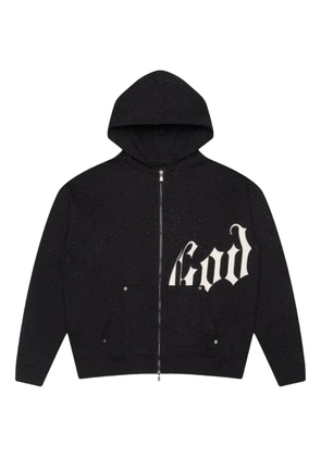 GODSPEED logo zip hoodie - Black