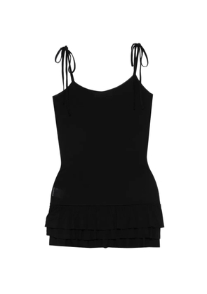 Gimaguas tie-shoulder ruffled mini dress - Black