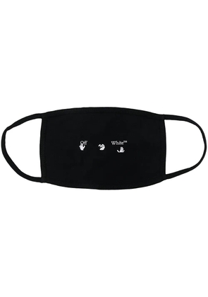 Off-White logo-print face mask - Black