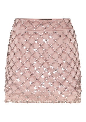 Philipp Plein paillette-embellished mini skirt - Pink