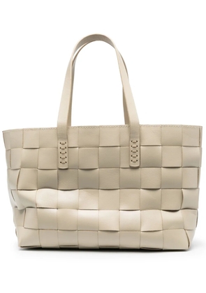 DRAGON DIFFUSION woven leather tote bag - Neutrals