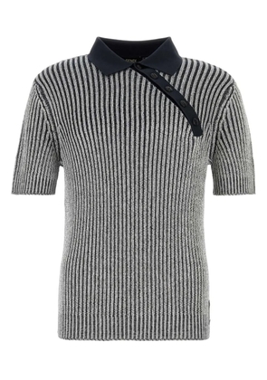 FENDI striped polo shirt - Blue